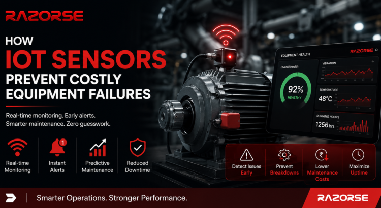Industrial IoT sensors for predictive maintenance, real-time machine monitoring, and equipment failure prevention in smart manufacturing
